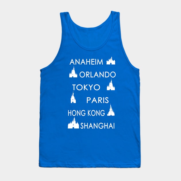 My Cities (White on Color) Tank Top by DevonDisneyland